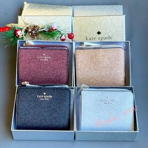 🎄KSNY 2021 Collection Shimmy Boxed Small Bifold L-zip Wallet